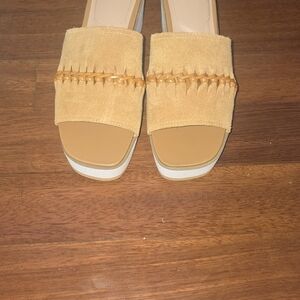 NYDJ Tan Suede Women's Sandals